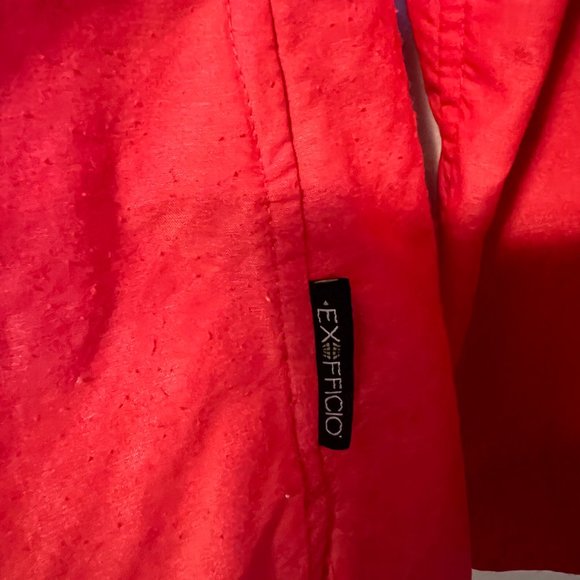 Exofficio sun shade top in deep coral size XL with roll up sleeves - Picture 2 of 5